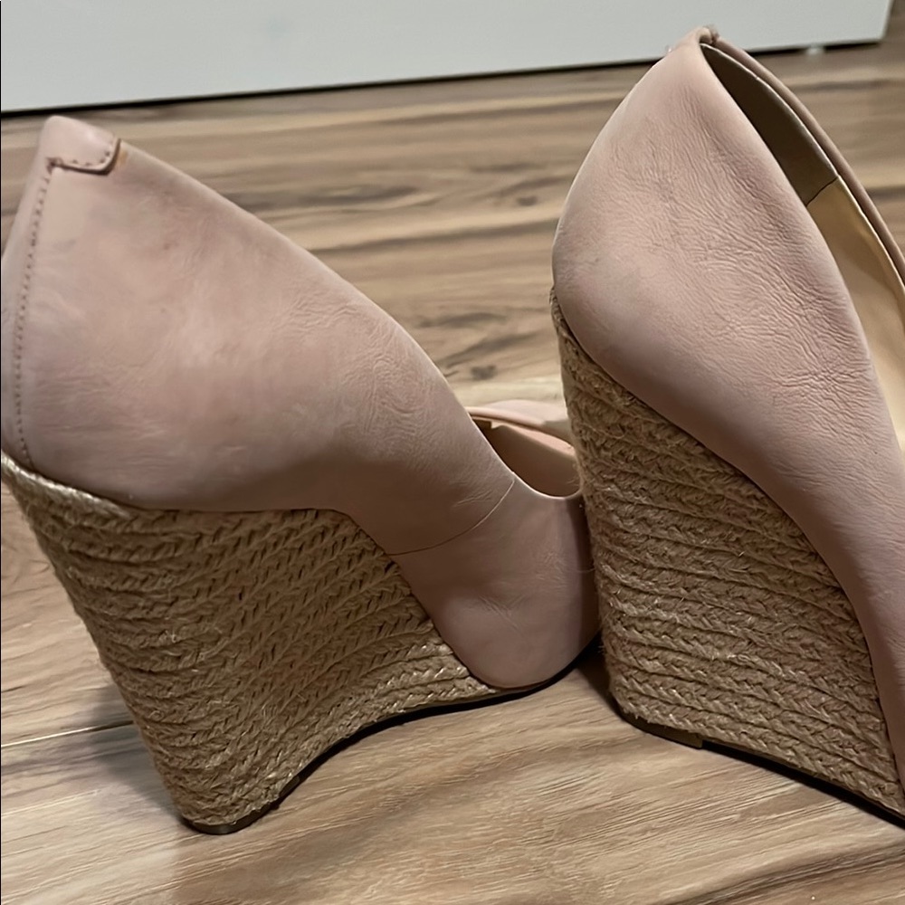 Jessica Simpson Pink Cream Wedge Heels - Picture 8 of 9